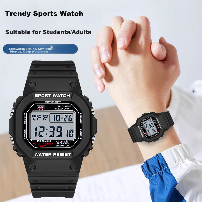 AELVO Electronic Watch, for Middle And High School Students, Teenagers, Boys' Birthday Gift, Sports Bracelet, for Ages 12-14