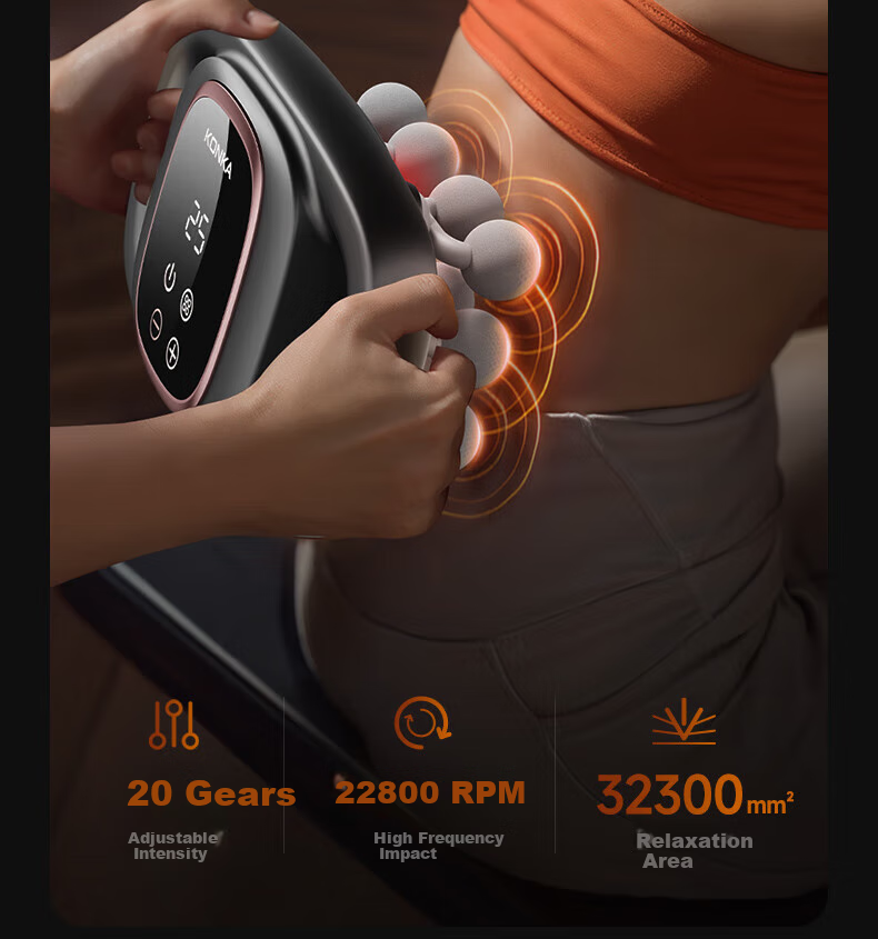 KONKA [Mid-Autumn Festival Gift] Twelve-Head Fully Automatic Massage Gun with Fascia, Full Body Massager, Leg Massager, Cervical And Calf Muscle Massager, Waist Massager, Multi-Head Neck And Fascia Device for Girlfriend 4
