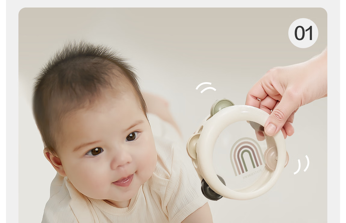 BEIE BEIESTATE Fabric Hanging Musical Rotating Crib Mobile Animal Park Rechargeable Newborn Baby Gift 5