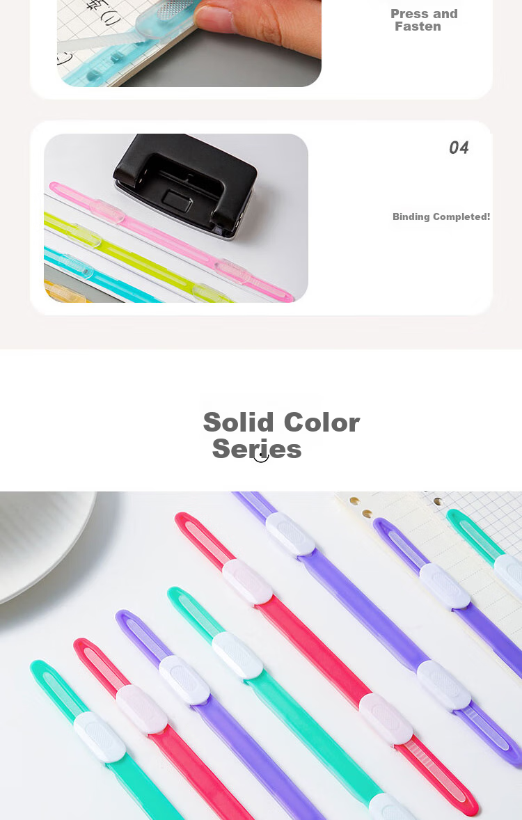 Youbili Colored Binding Clips, Reusable Atomic Clips, 80mm Two-Hole Binding Clips, Can Hold Approximately 300 Sheets of A4 Paper, Transparent Style, 12 Pieces/pack, 4955 7