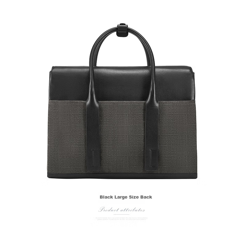 BVP Men's Briefcase, Business Casual Handbag, Fashionable Horizontal Style Men's Bag, Large Capacity Laptop Bag, Birthday Gift 28