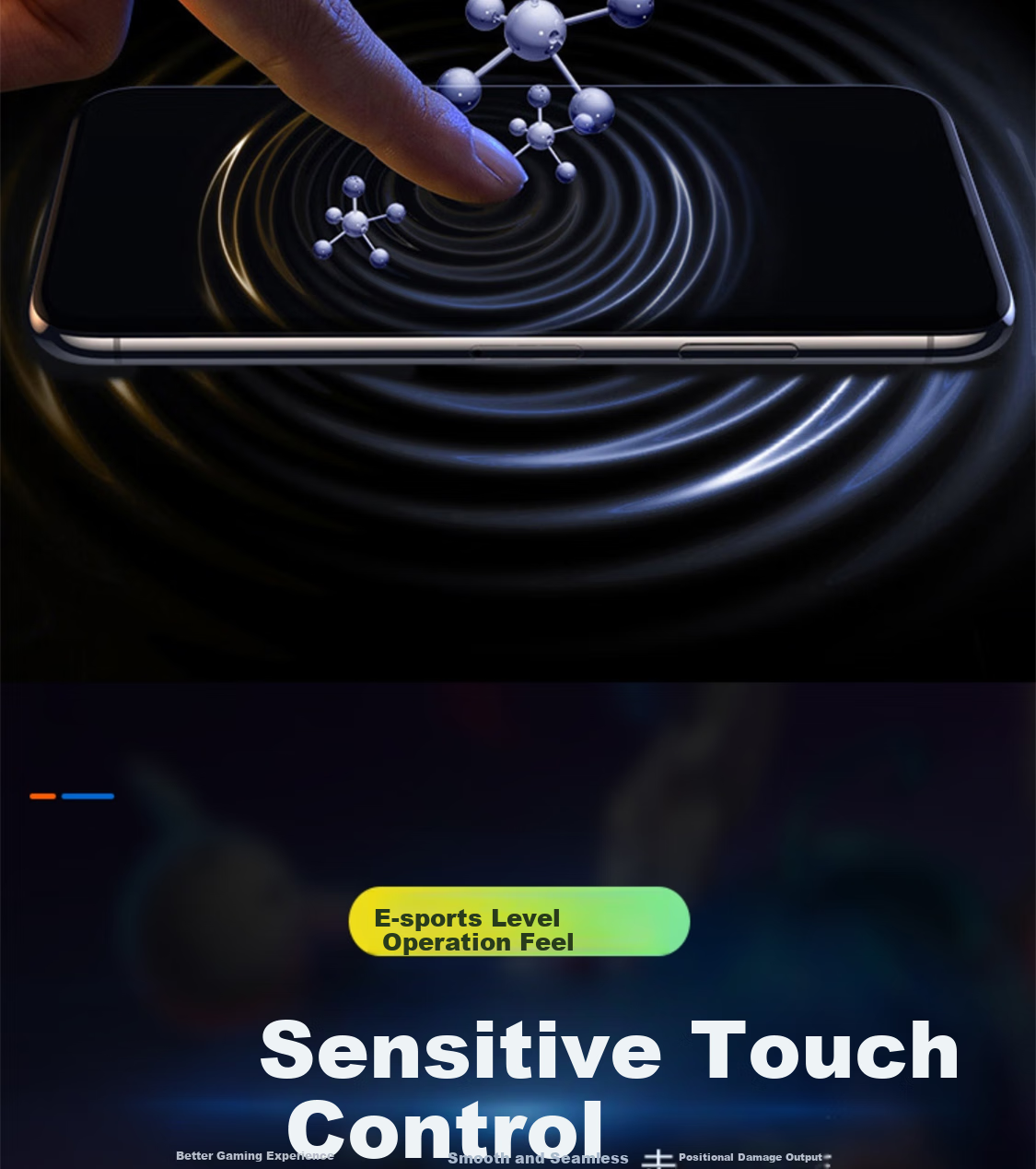 ESCASE Tempered Glass Screen Protector for Huawei Enjoy 80, Full Coverage Ultra-Thin HD Anti-Drop Shatterproof Anti-Fingerprint Protective Film for Enjoy 80 Smartphone 9