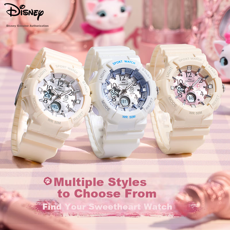 Disney Watch for Women Students, Simple Waterproof Quartz Watch, for Teenagers And High School Girls, Exam Watch MK-11893W 4