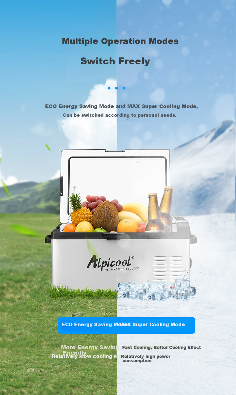 Alpicool Car Refrigerator C40, Dual-Use for Car And Home, Compressor-Freezing And Refrigeration, Mini Quick-Freeze Fridge for Dormitory And Office 4