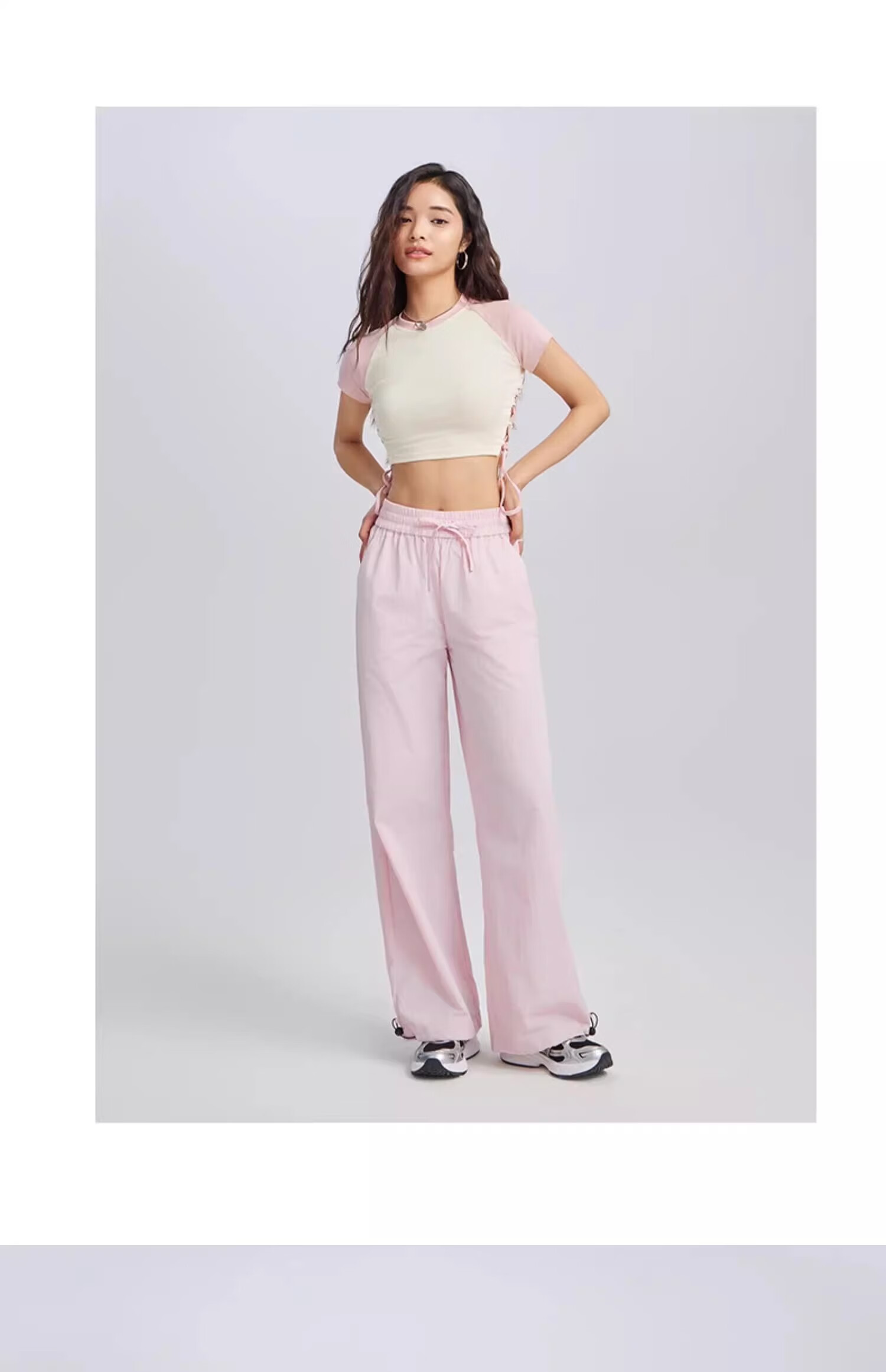 CAMEL Ice Cooling Roaming Sunscreen Women's Loose Wide-Leg Sports Pants C25BARLG057A Lavender Purple S 17