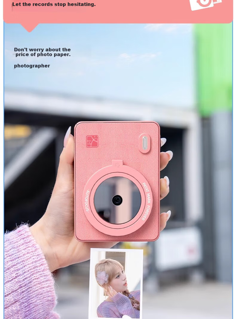 HPRT Z5 Instant Camera, Green, Photo Printing Instant Camera, High-Definition Hot-Smooth Coating, Birthday Gift, Student Children's Camera, Women's Travel Photo Printer 6