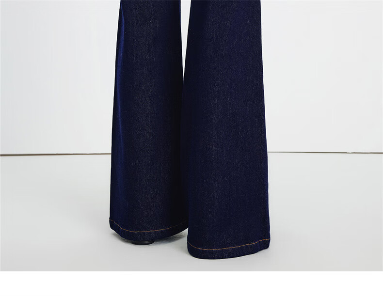 Navigare Small Sailboat Brushed Skin-Friendly Washable Jeans, Autumn And Winter Style, Women's Lyocell Trousers, Flared Pants, 2342575508 20