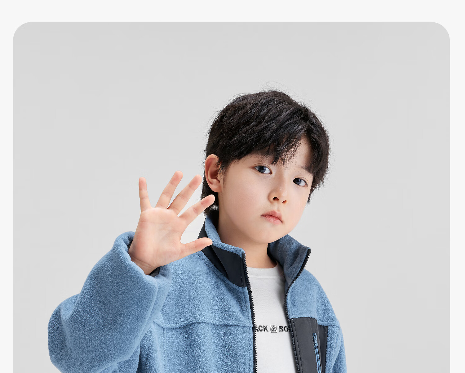 Zuoxi Boys' Fleece Jacket, 2026 New Spring Outerwear, Children's Heat-Resistant Anti-Static Fleece Coat, Blue, Size 150 19
