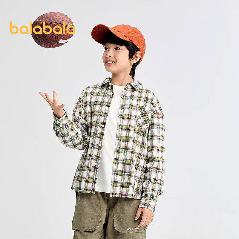 BALABALA Children's Long-Sleeve Shirt, Parent-Child Outfit, Autumn Wear, Comfortable Ultra-Soft Fleece, Loose-Fitting, Soft And Skin-Friendly, 209325102201