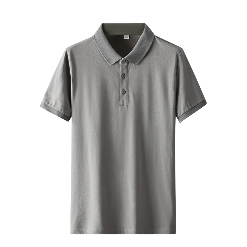 Jeanswest Men's Short Sleeve Polo Shirt 2026 Summer New Pure Cotton Trendy Casual Versatile Top Dark Gray 2XL