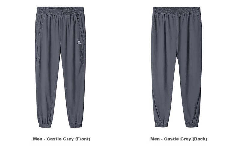 CAMEL Ice Silk Casual Pants for Men, Summer New Style Loose-Fitting Sun Protection Quick-Dry Tapered Long Pants Running Sports Trousers 3