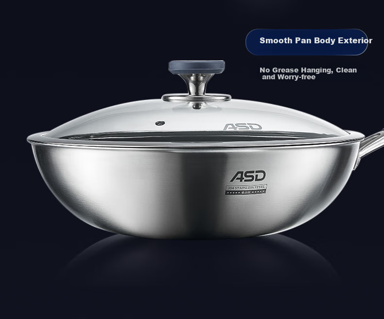 ASD Wok with Real Titanium Non-Stick Coating, No Fluorine Layer, Titanium-Containing Stir-Fry Pan, 32cm, Compatible with Gas And Induction Cooktops 19