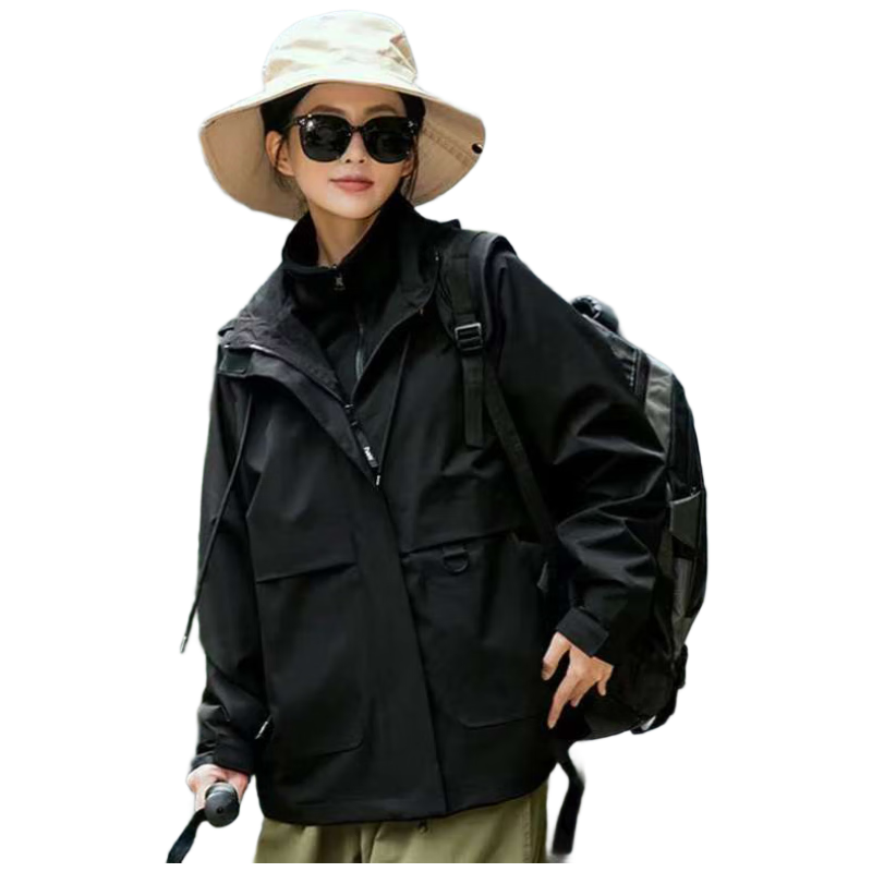 JEEP SPIRIT Unisex Rose Story 3-in-1 Black Jacket L - Liu Yifei Edition