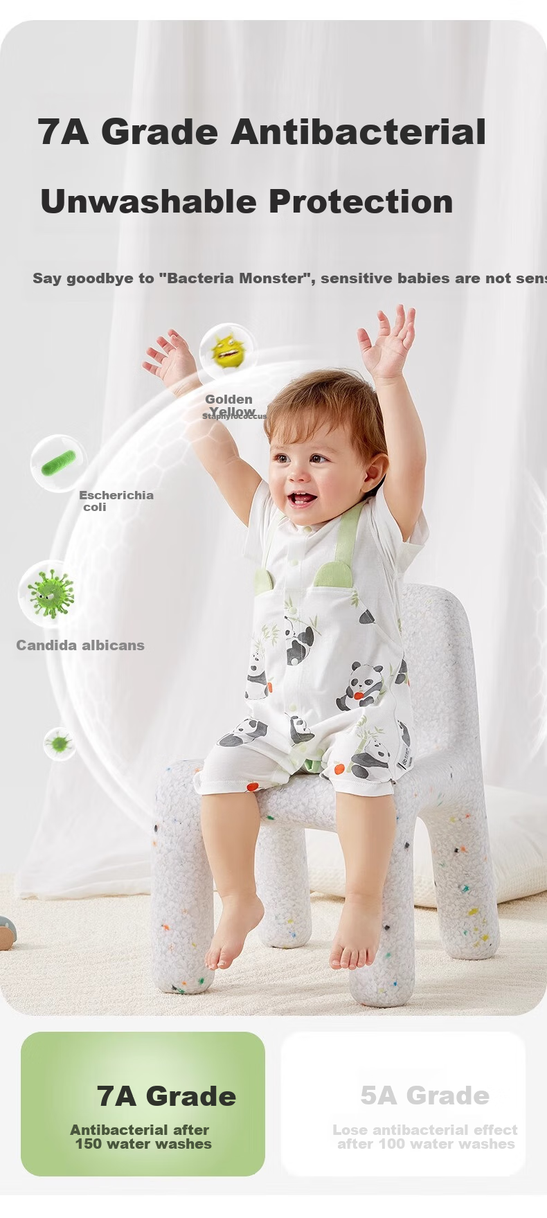AIBEDILA Baby Clothes, Summer Thin Style, Toddler Spring Outfit, Cotton Air Conditioning Short-Sleeve, for Baby Boys And Girls, Outdoor Onesie 5