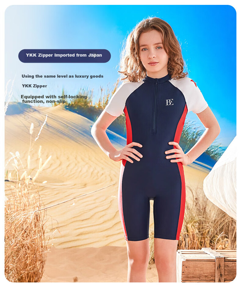 BALNEAIRE Kids One-Piece Swimsuit Boys' Swim Trunks Girls' Sun Protection Chlorine Resistant Quick-Dry Spa Beach 260201 120/60 3