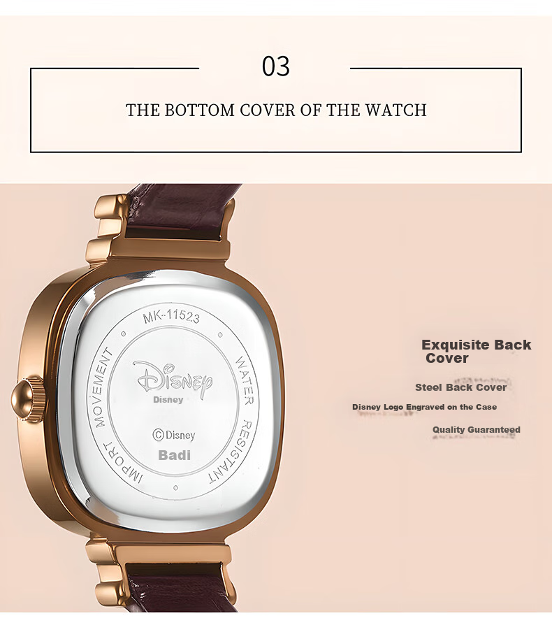 Disney Watch for Women, Students in Middle School And High School, Light Luxury Niche Artistic Waterproof Wristwatch for Female Students 12