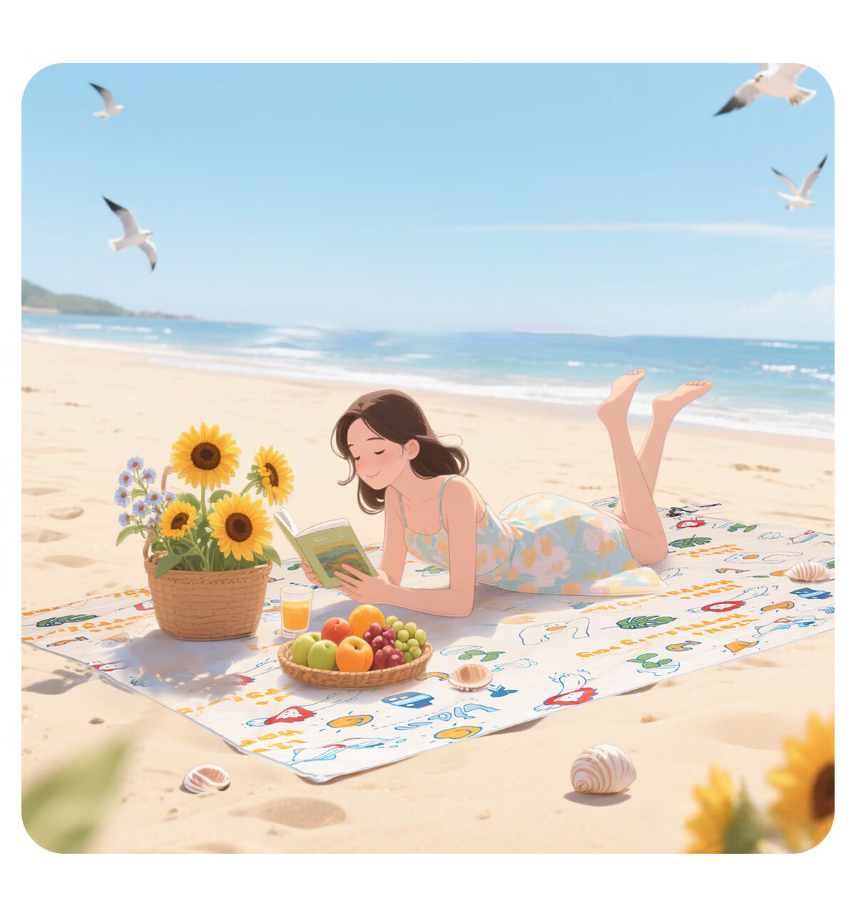 TAN XIAN ZHE Picnic Mat Outdoor Portable Moisture-Proof Mat Camping Tent Sleeping Mat Floor Mat Beach Home Kids Seat Cushion 10