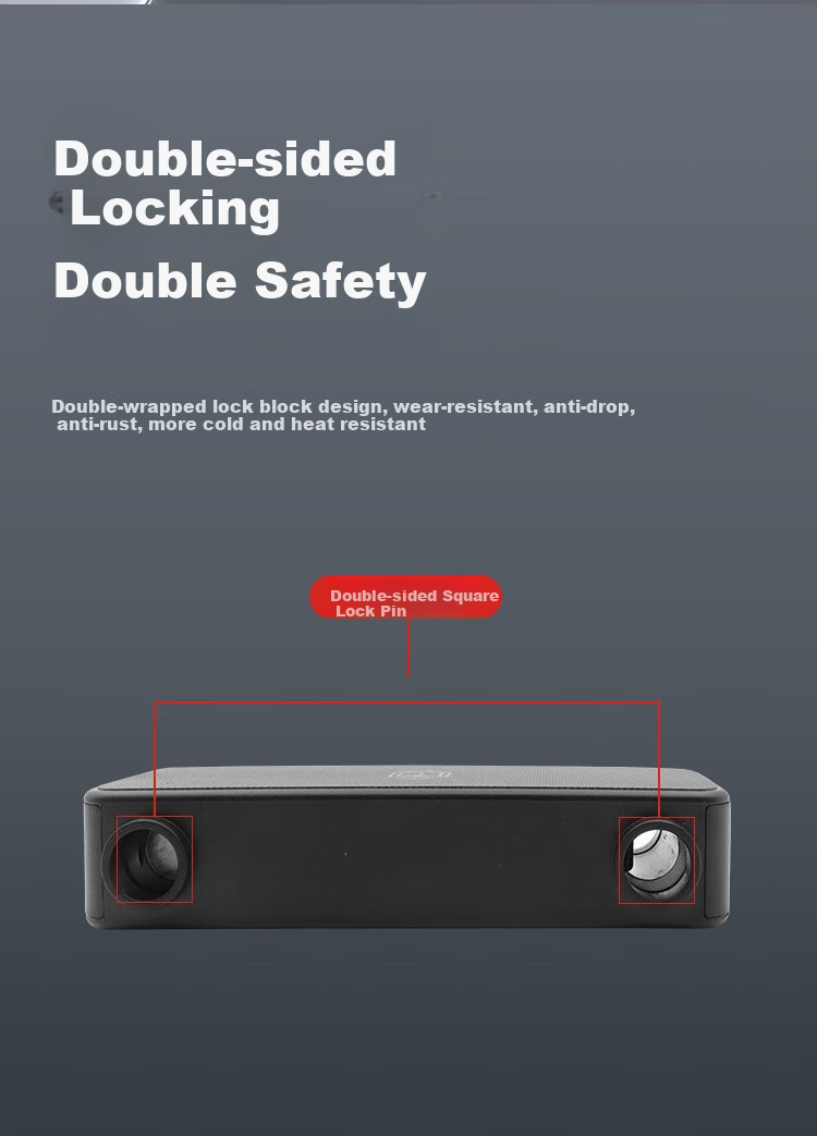 JD Original U-Shaped Lock for Glass Doors, Office And Shop Security Lock with Anti-Pry And Anti-Shear Double-Opening Design, Includes 2 Keys 4