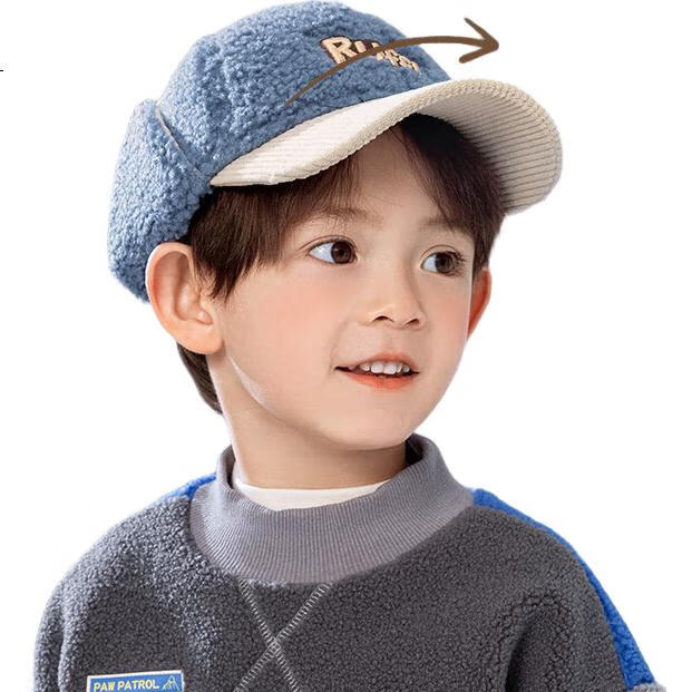 Детская зимняя шапка PAW PATROL с защитой ушей, флисовая, для мальчиков и девочек, розовая, 54 см
