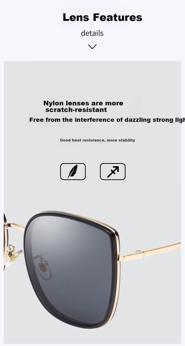 Jardin D'amour Polarized Sunglasses for Men And Women, Fashionable Large Face UV Protection Driving Sunglasses 8621 Black Silver 4