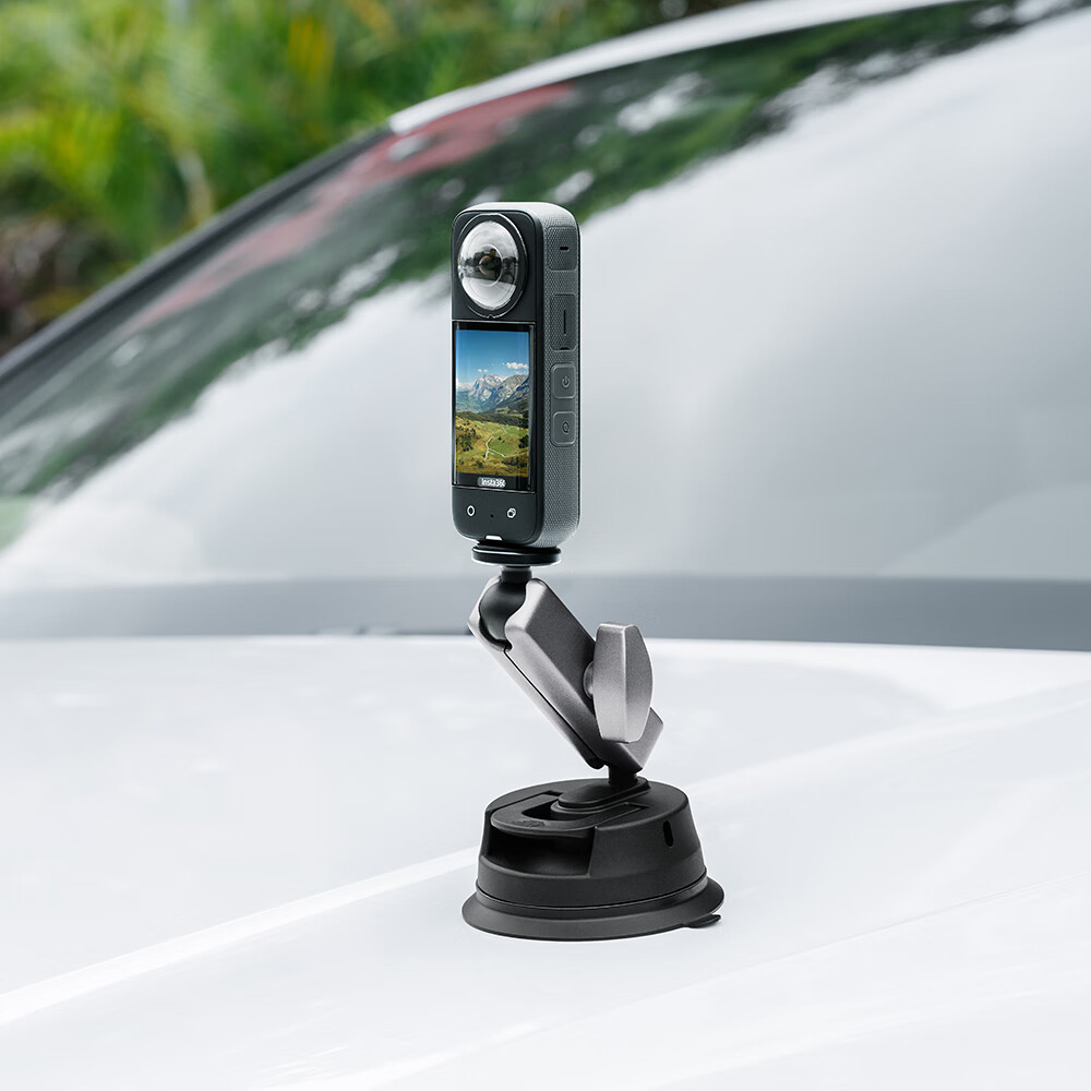 Earlymen Action Camera Suction Cup, Compatible with GoPro13/DJI Action4/5pro/Insta360Go3s And Other Car-Mounted Suction Cups, Shooting Bracket, Suction Cup Stand, Aluminum Alloy Material 4
