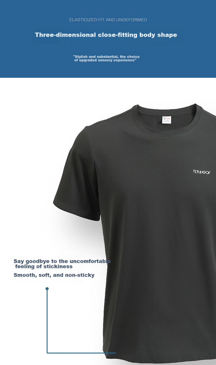 Hodo Men's Undershirt T-Shirt, Summer Short Sleeve, 100% Cotton, Comfortable And Breathable, for Outer Wear Or As Undershirt, Glacier White, Size 170 2