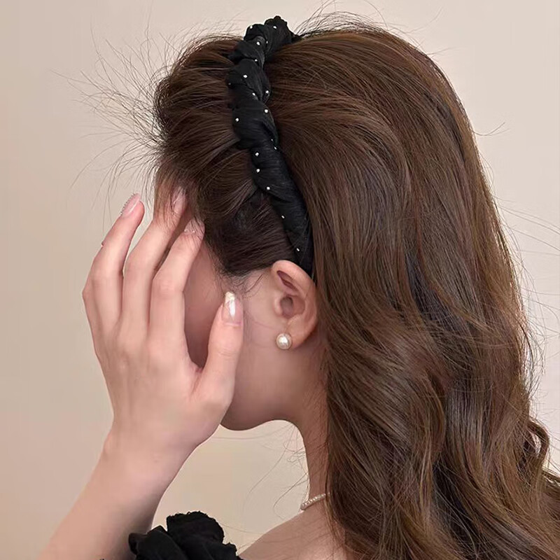 CHIMERA Mesh Headband for Women Non-Slip Textured Daily Wear High Crown Hair Hoop Hair Accessories Birthday Gift for Women