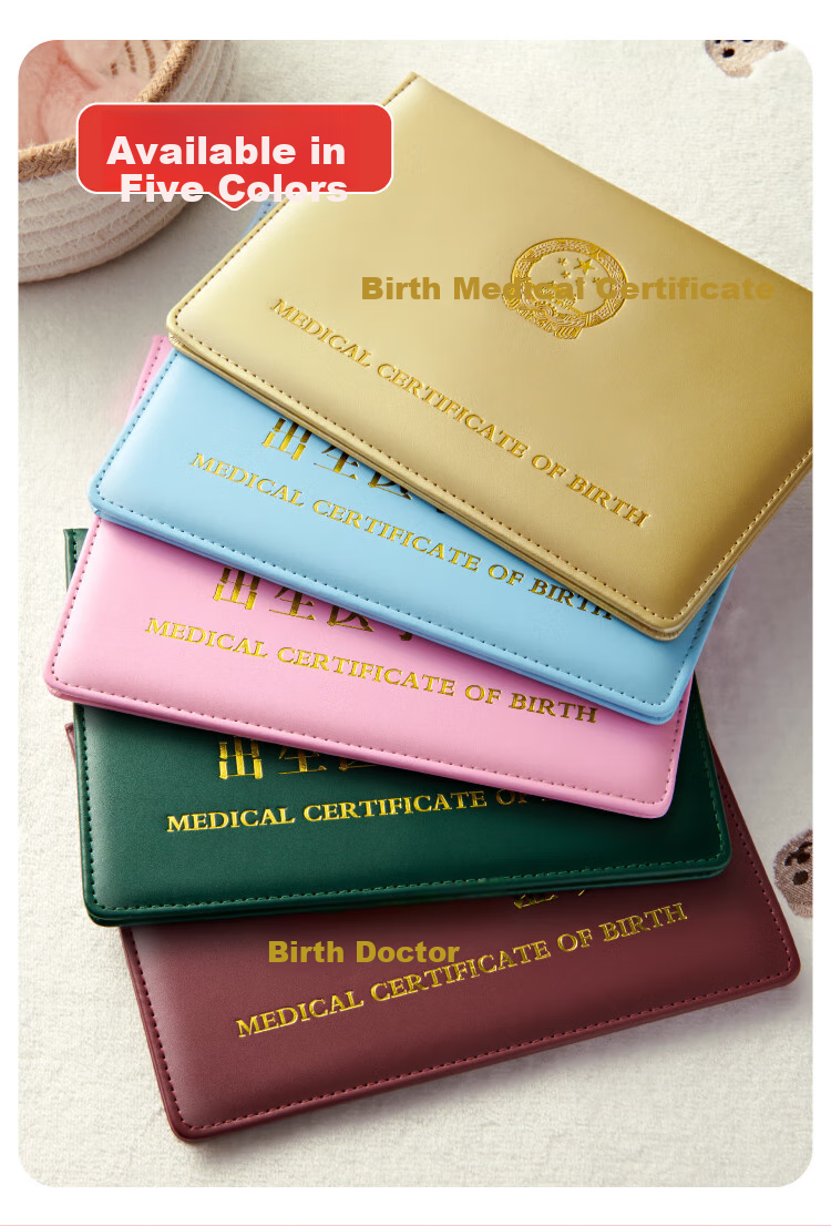 JONEVEE Birth Certificate Protector, Standard Universal, Baby Birth Medical Certificate Cover, Thickened Blue, ZWCS15 3