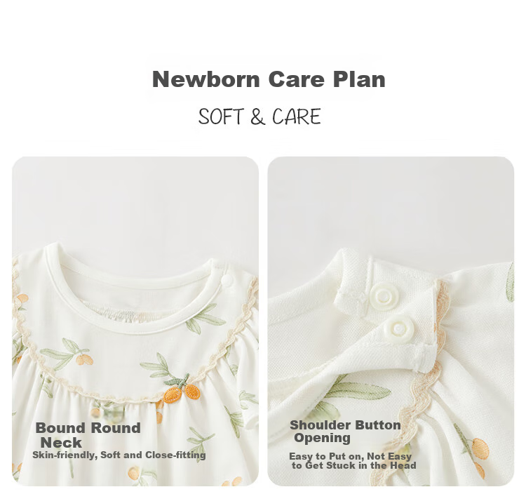 Wismorni Baby Short-Sleeve Bodysuit, Summer Infant Modal Onesie, Thin Newborn Triangle Romper 3