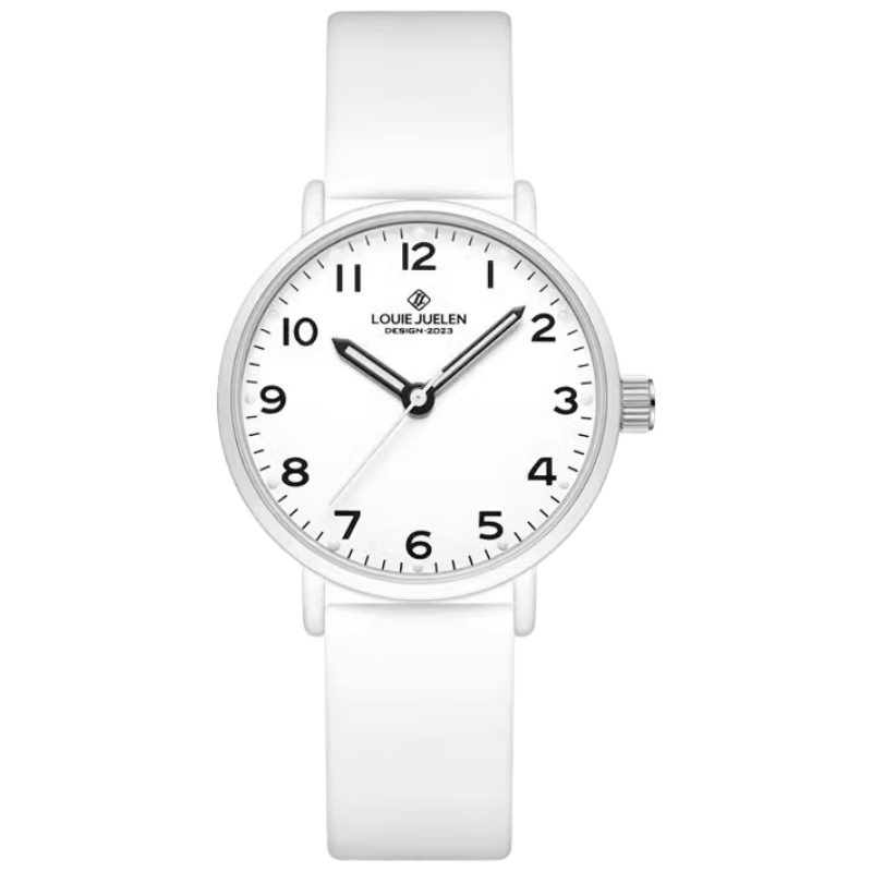 LOUIE JUELEN Student Exam Watch Unisex Silent Simple Mechanical Quartz for Middle and High School Teens