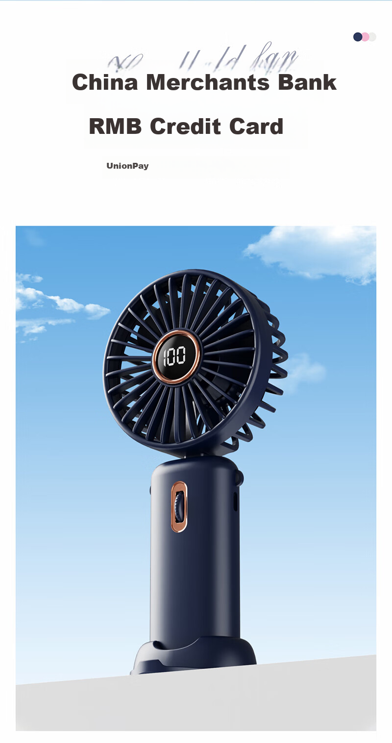 Jinlongxing [100-Speed Cold Air Blast] Handheld Mini Fan, Quiet Desktop Cooling Bladeless Portable USB Rechargeable High-Power Fast Air Gun with Long Battery Life 6