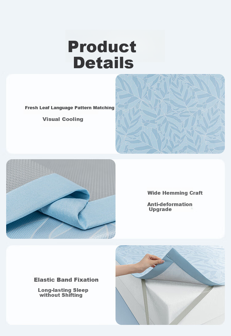 JD Original 250D Milk Silk Printed Bedding Set, Ice Silk Mat, Antibacterial Class A Washable, Three-Piece Set, 1.5m Blue, Qingfeng Xingyu 10
