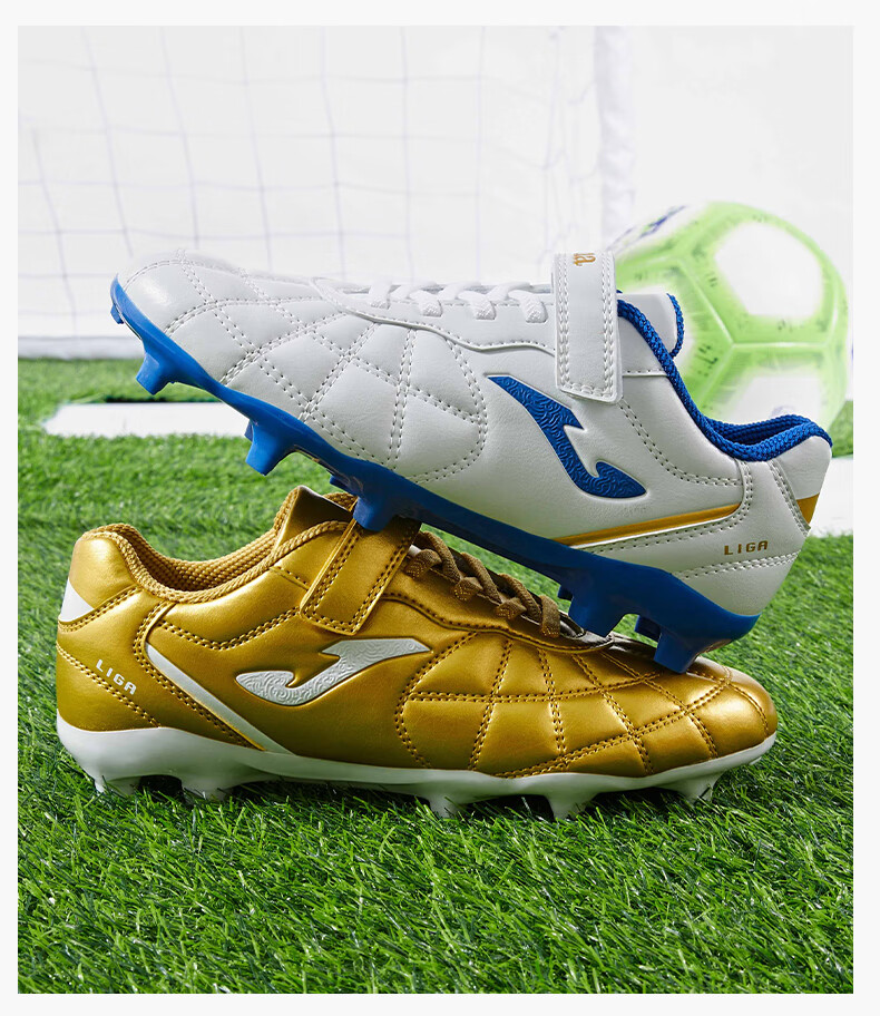 JOMA Magic Tape Children's Soccer Shoes AG Short Studs 2025 New Youth Primary School Competition Training Shoes Red Gold 36 3