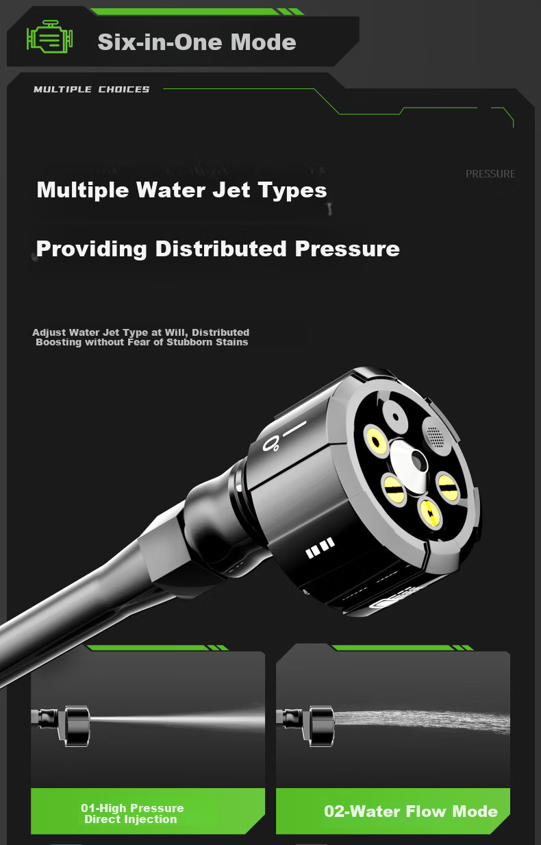 HUIDUODUO Car Wash Pump Water Spray Gun with Hose Rechargeable High-Pressure Garden Cleaning for Ground and Air Conditioner Long Range 17