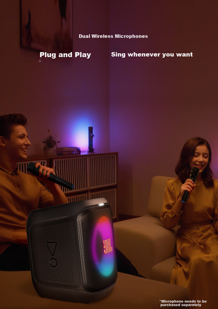 JBL PartyBox Encore ES2 Bluetooth Speaker, Outdoor Sound System for Home KTV And Square Dancing, All-In Karaoke Machine, Chongjiang II Subwoofer 6