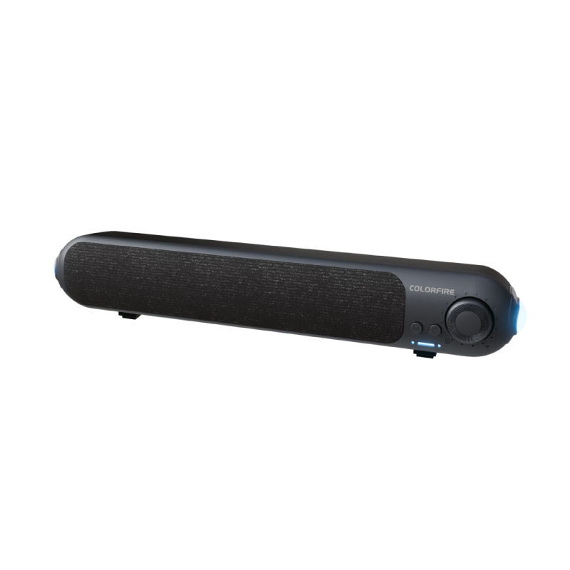 COLORFIRE Rainbow Desktop Bluetooth 5.3 Computer Speakers USB for Desktop Laptop Dual Speaker Subwoofer Gaming and Online Class Christmas Gift CL500 Black