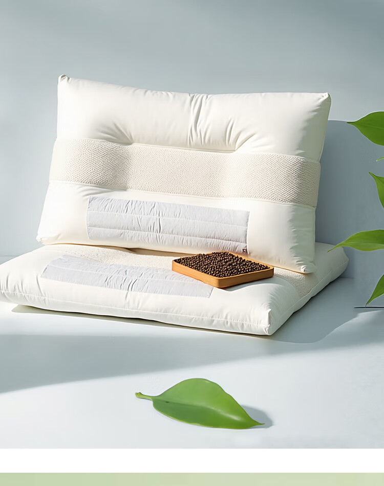ZiiU Pure Buckwheat Pillow 100% Sweet Buckwheat Hull Neck Support Pillow with Cotton Pillowcase Approx. 6 Jin 48x74cm 3