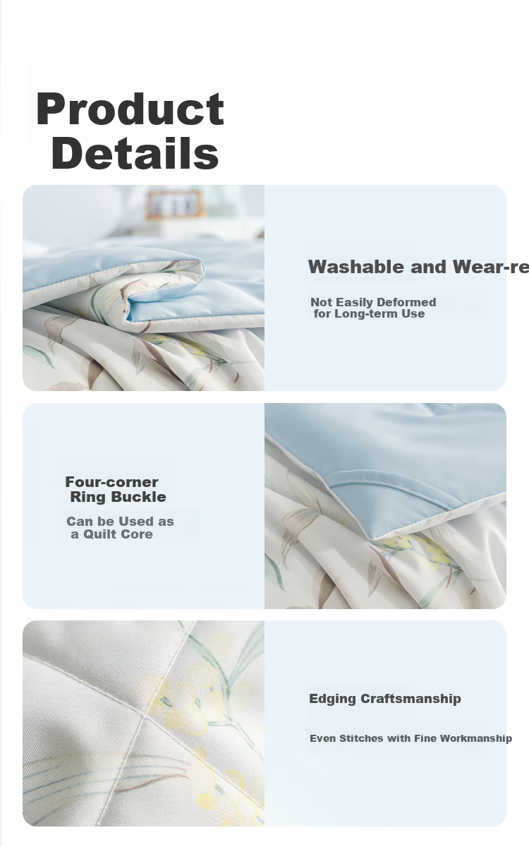 JD Original Ice Silk Summer Quilt, Class A Cooling Air Conditioning Comforter, Skin-Friendly Soft Smooth Machine Washable, 200*230cm, Qingfeng Yeying 13