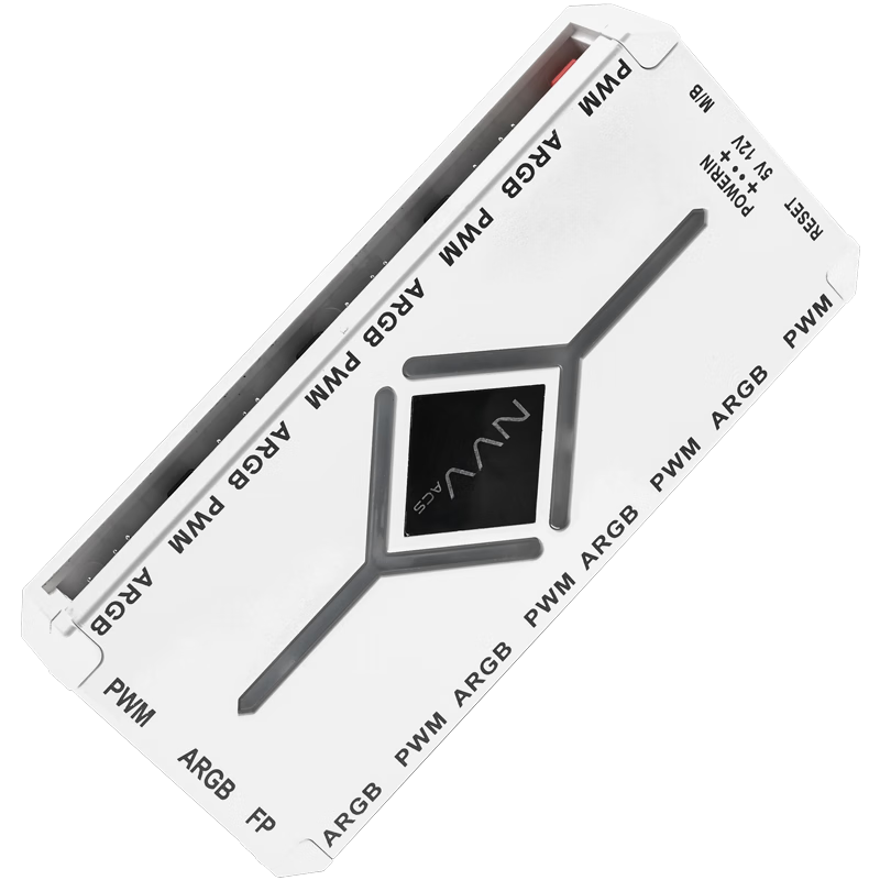 NVV ARGB Fan Hub Sync PWM Temperature Control 8-Port Expansion Splitter NZ-FH03 White