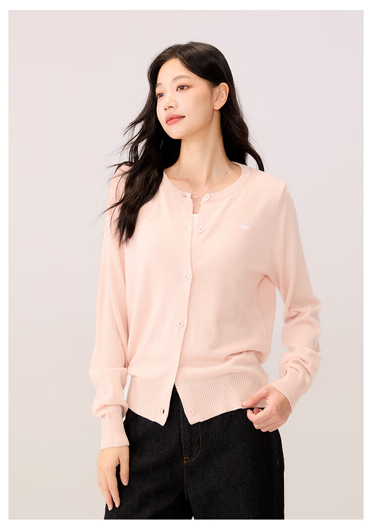 RA&RN / Aiqi Ruyu Autumn New Slimming Solid Color Wool Knit Cardigan Jacket for Women, Elegant 14