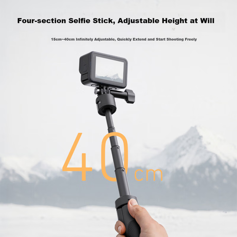 Jingxuan JINGDONG Self-Branded Quick-Release Mini Selfie Stick, Sports Camera Tripod Compatible with DJI Action 6/4, 5pro, GoPro Selfie Stick [Panoramic DJI 360]