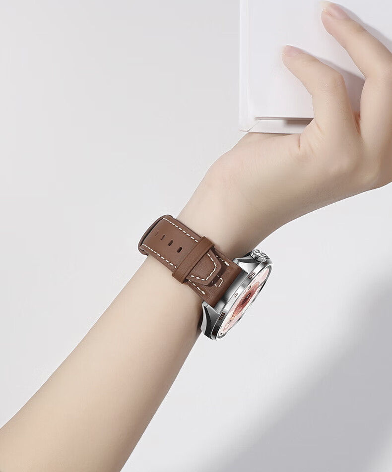 Xiaopijiang Genuine Leather Quick-Release Watch Strap for Huawei GT6 Pro/GT5/4/3/2, Huawei Watch 5/Watch 4 Pro/3, Honor, Xiaomi Smartwatch 3