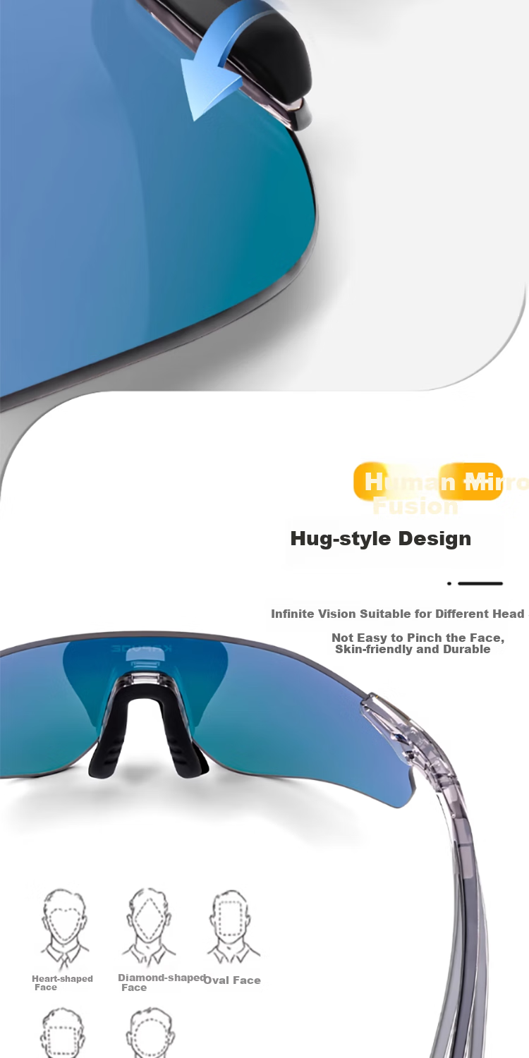 KAPVOE Outdoor Running Glasses for Marathon, Colorful Anti-Glare UV Protection Lightweight Eyewear 10