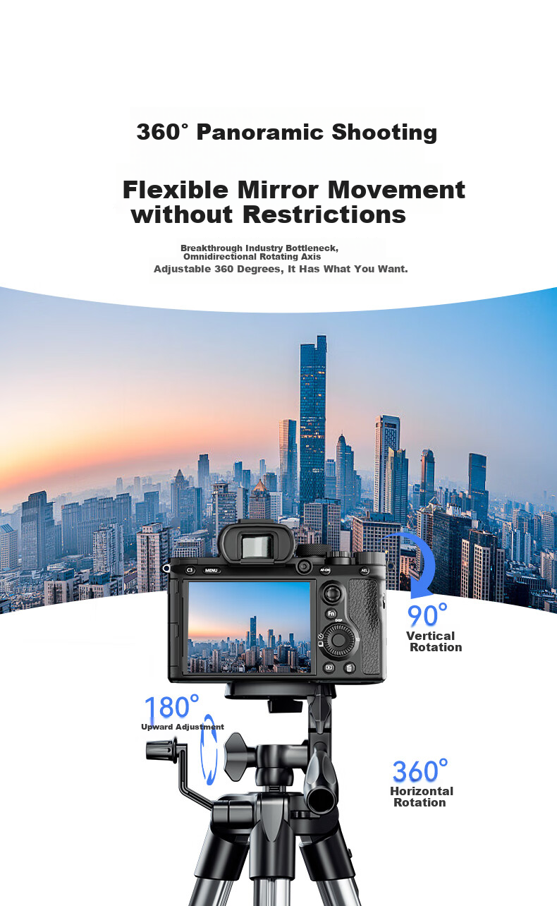 Llano Camera Tripod, DSLR And Smartphone Professional Photography Portable Stand, Mirrorless Camera Tripod Head, Live Streaming And Video Recording Professional Anti-Shake Suitable for Canon And Sony Cameras 5