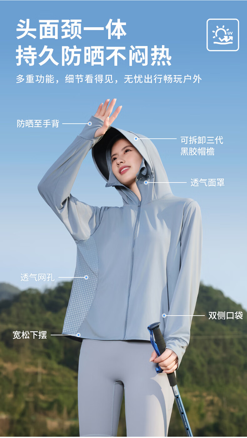 Combo Women's Summer Sunscreen Jacket New Outdoor Cycling Ice Silk Skin Jacket Lightweight Breathable UV Protection Sunproof Clothing 4