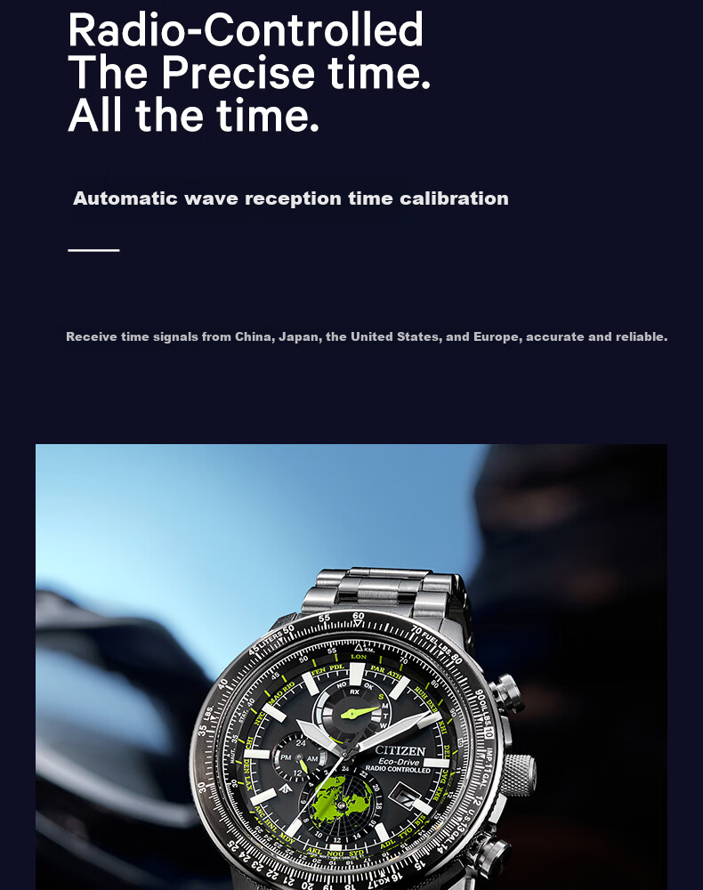 CITIZEN Watch, Men's Japanese-Korean PROMASTER Series, Eco-Drive, Radio-Controlled, Water-Resistant, Gift-Giving, BY3006-53H 12