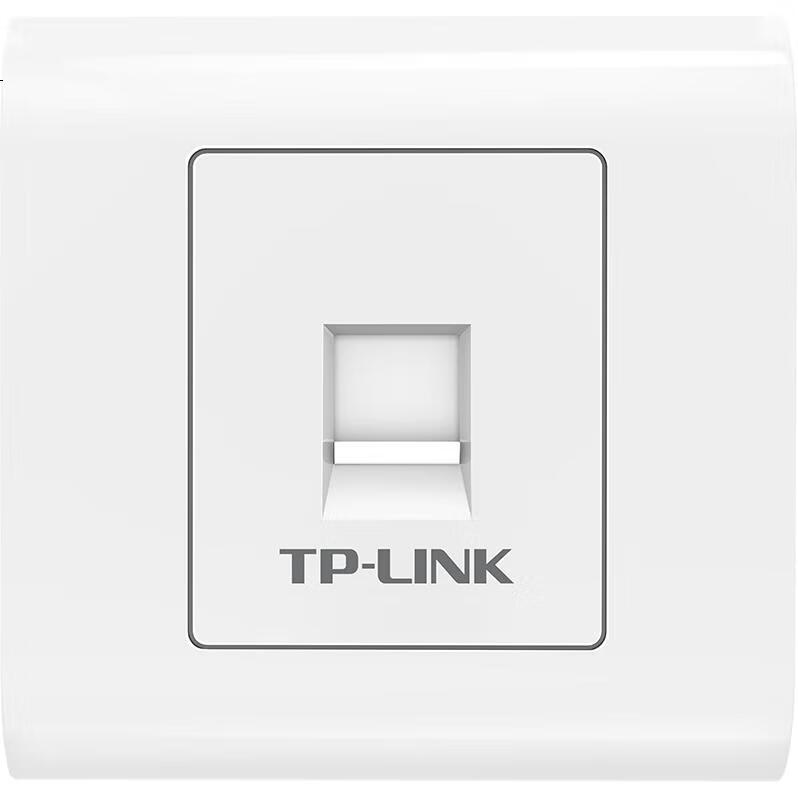 TP-LINK TL-EF601 Однопортовая информационная панель сети, 86-тип, инженерная, сетевая розетка для компьютерного кабеля Cat6, без сверления