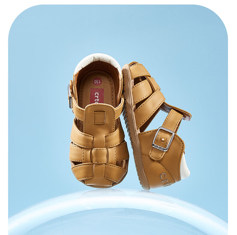 Katetu Children's Sandals, Girls' Summer Walking Shoes, Princess Shoes, for Ages 1-6, Boys' Closed-Toe Soft-Soled Baby Sandals XZ36 30