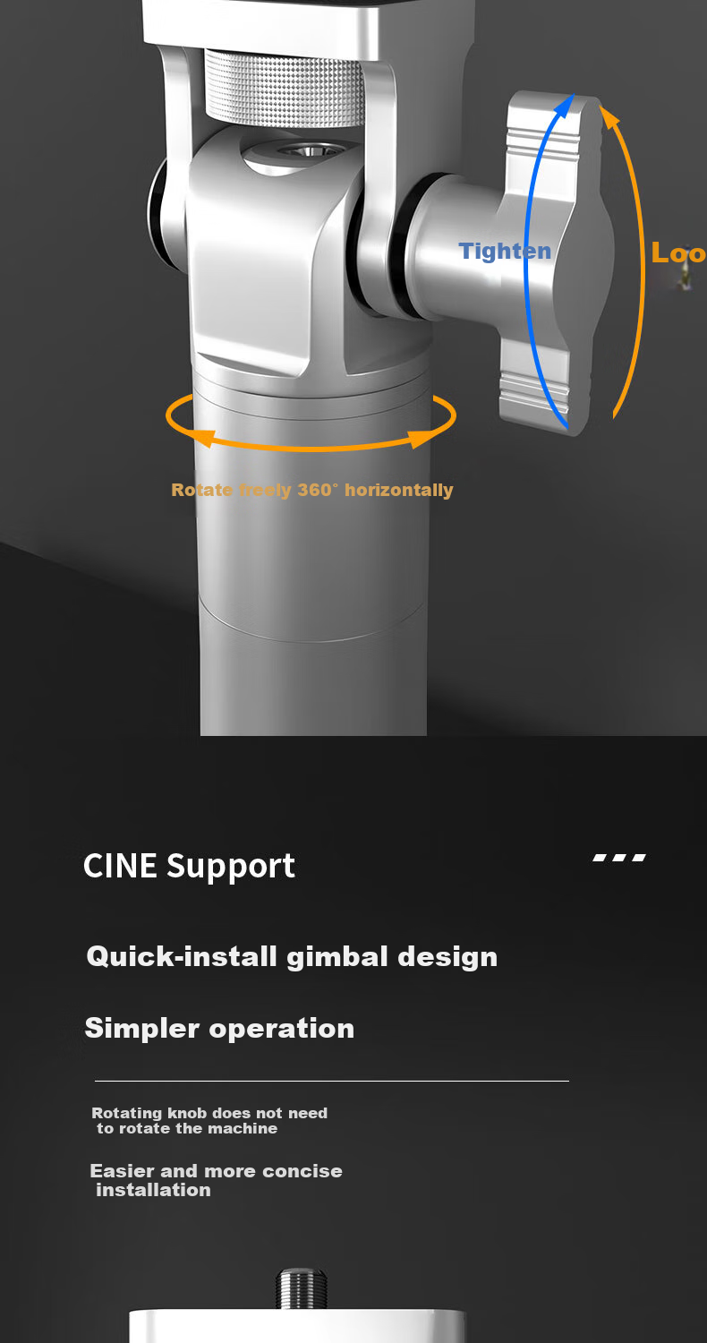 CINE Projector Stand Home Bedside No Drilling Required Desktop Tripod Bracket Compatible with XGIMI, JmGO, Dangbei, Xiaomi, Huaqiu, Xiaoming Projectors Storage Rack PB13-20 Silver 3
