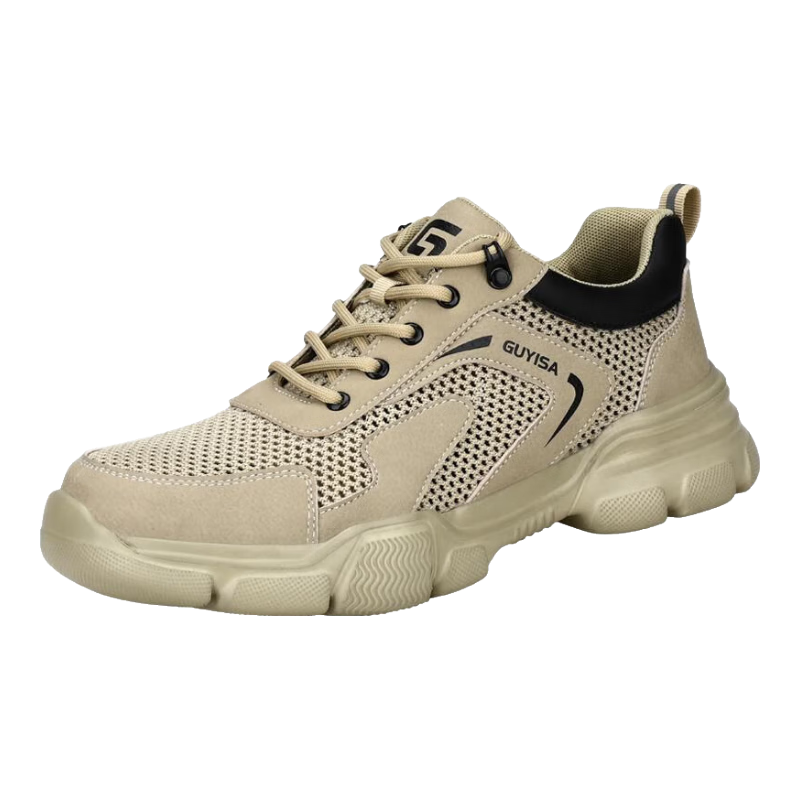 Jingtu Safety Shoes for Men, Summer Breathable Steel Toe Cap, Anti-Smashing And Puncture-Resistant, Lightweight Comfortable Work Shoes 3013 Size 42